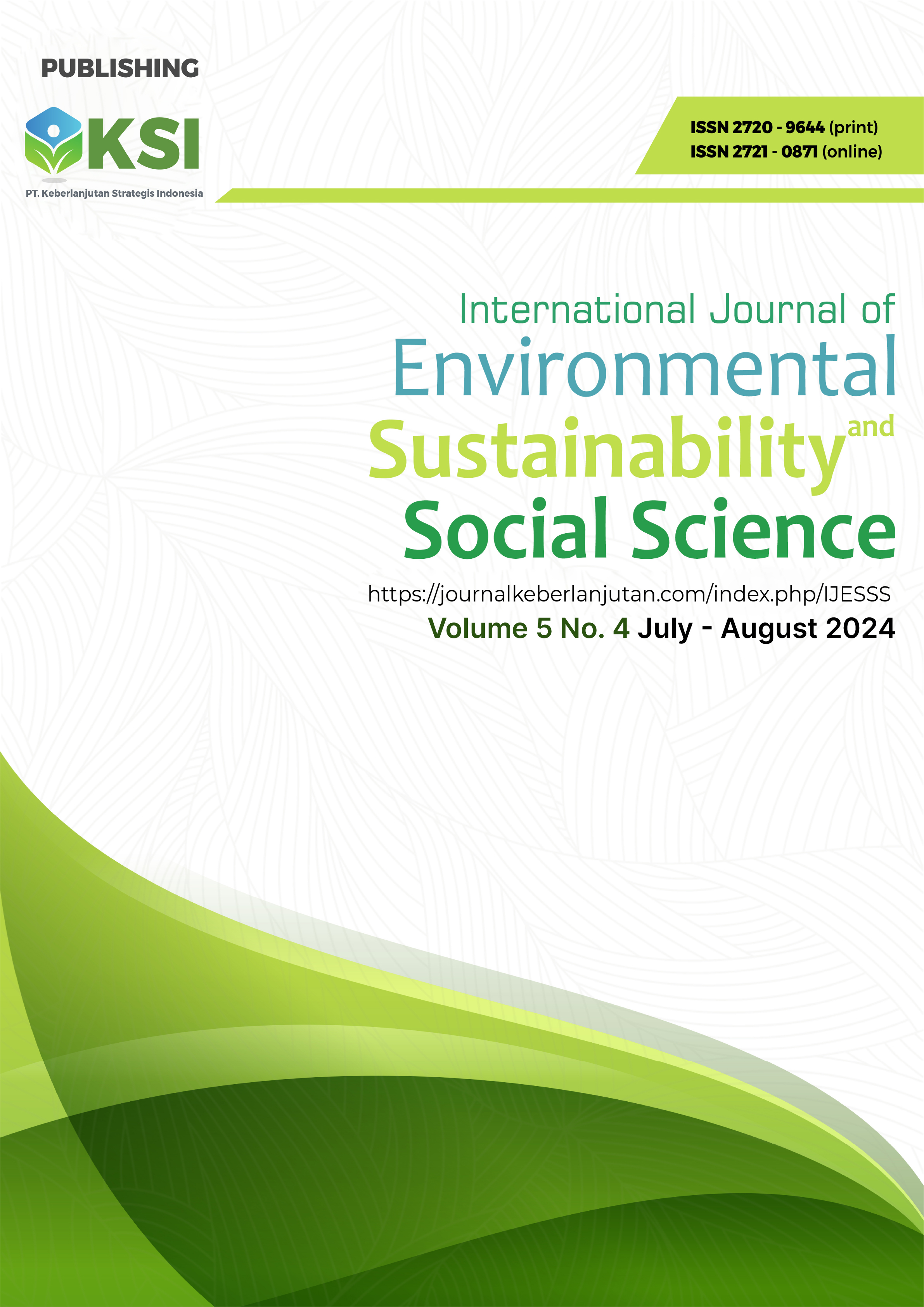 					View Vol. 5 No. 4 (2024): International Journal of Environmental, Sustainability, and Social Science (July - August 2024)-In Press
				